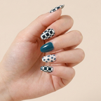 Unhas Azul Geométrico