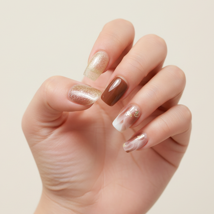 Unhas Névoa Dourada