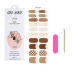 Unhas Xadrez Cappuccino