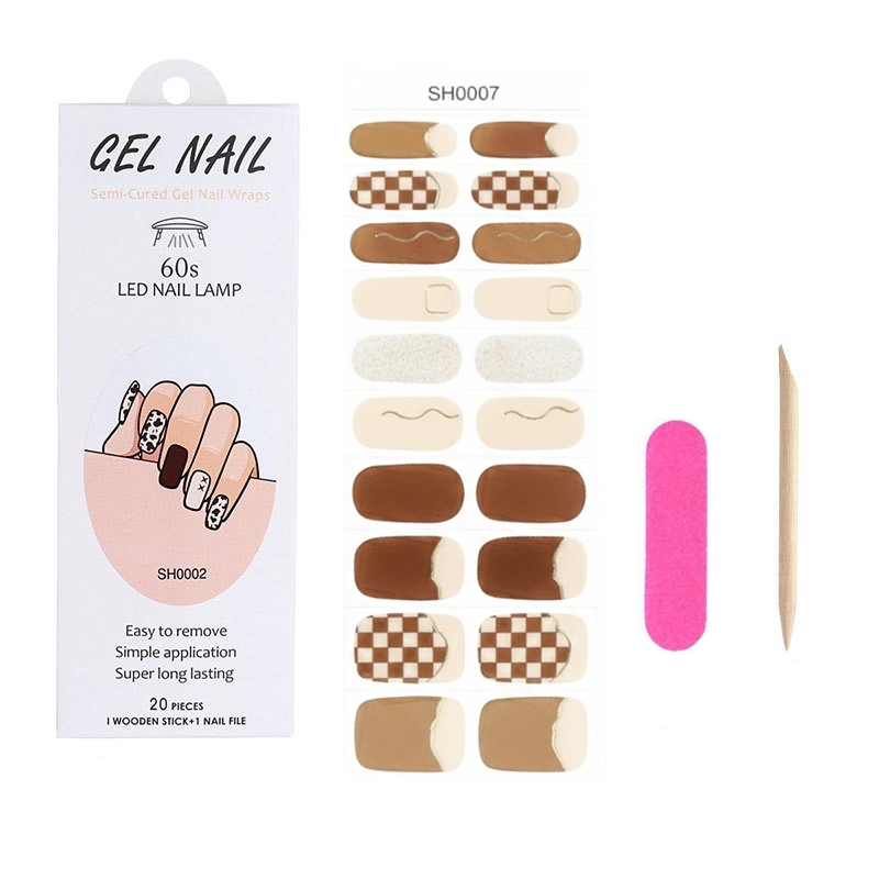 Unhas Xadrez Cappuccino